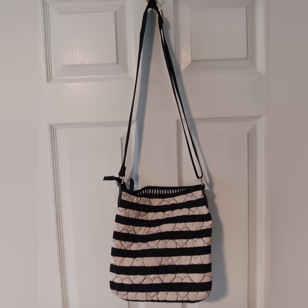 Luv Betsey By Betsy Johnson Black And Cream Quilted Bag.